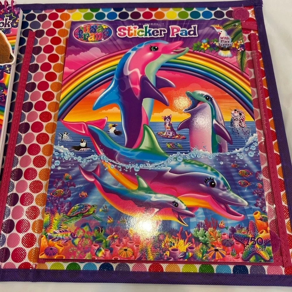 Lisa Frank tikanni portfolio not complete sticker & coloring pad partially used